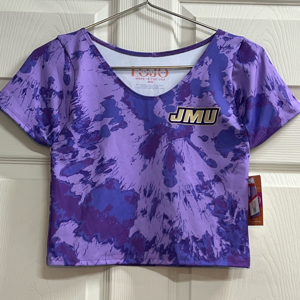 James Madison University Women’s LoJo Bands Purple Crop Top - One Size - NWT
